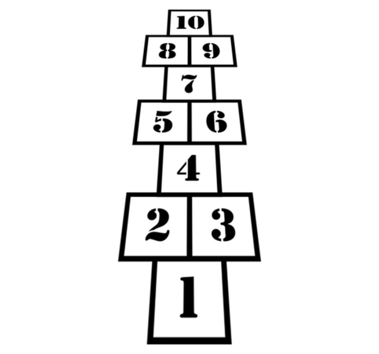 Vinyl teppich spiele moderne hüpfspielmatte - TenStickers