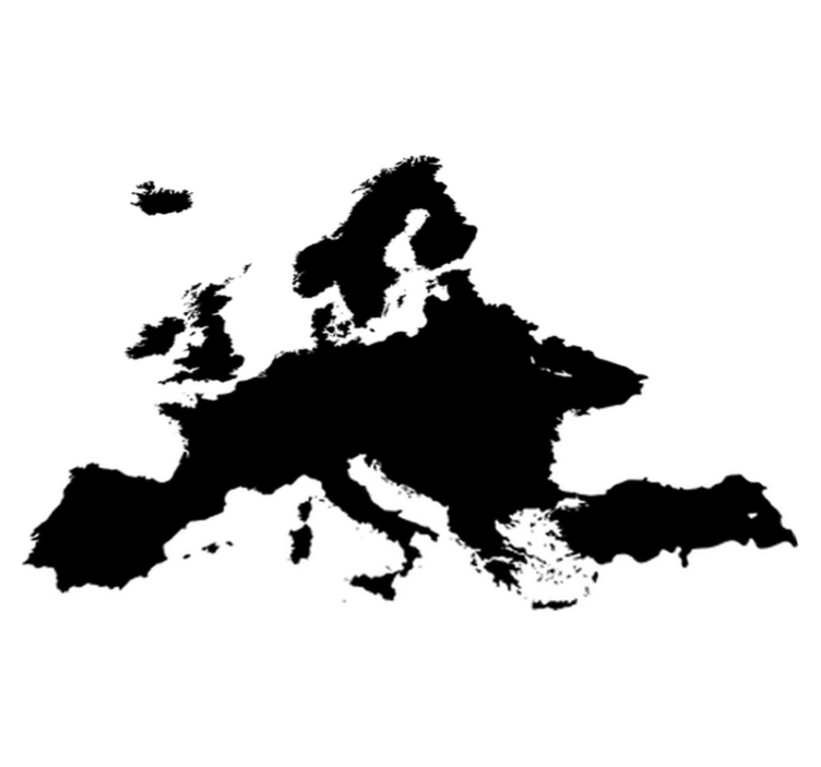Vinyl teppich weltkarte mit tafelfläche europa - TenStickers