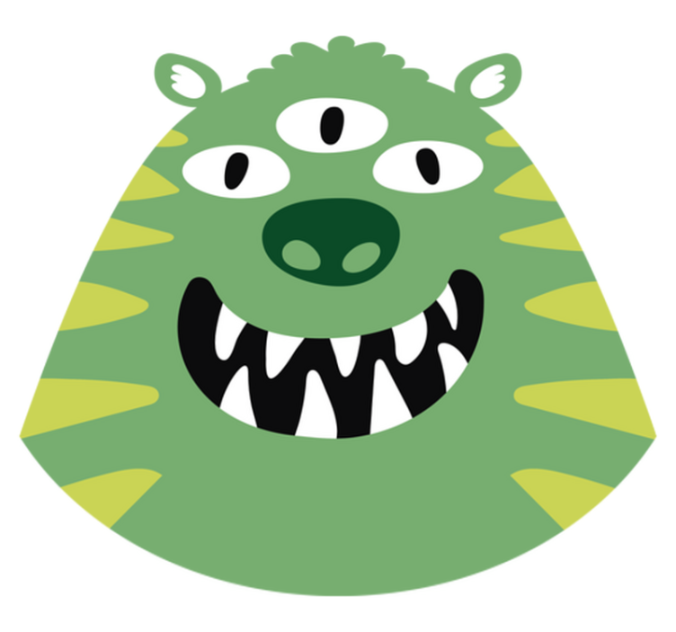 Vinyl teppich kinderzimmer glückliches monster - TenStickers