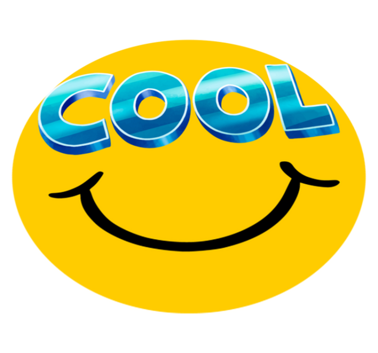 Vinyl teppich kinderzimmer mit coolem smiley skateboard - TenStickers