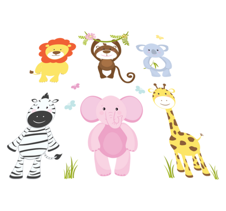 Vinyl teppich kinderzimmer bunte tierchen - TenStickers