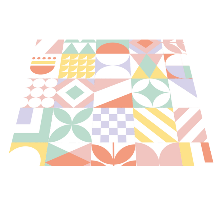 Vinyl teppich bad in ungewöhnlichen formen - TenStickers