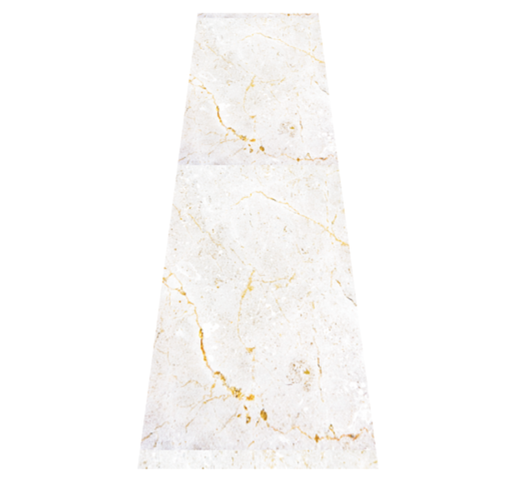 Vinyl teppich bad in grau und gold marmor - TenStickers