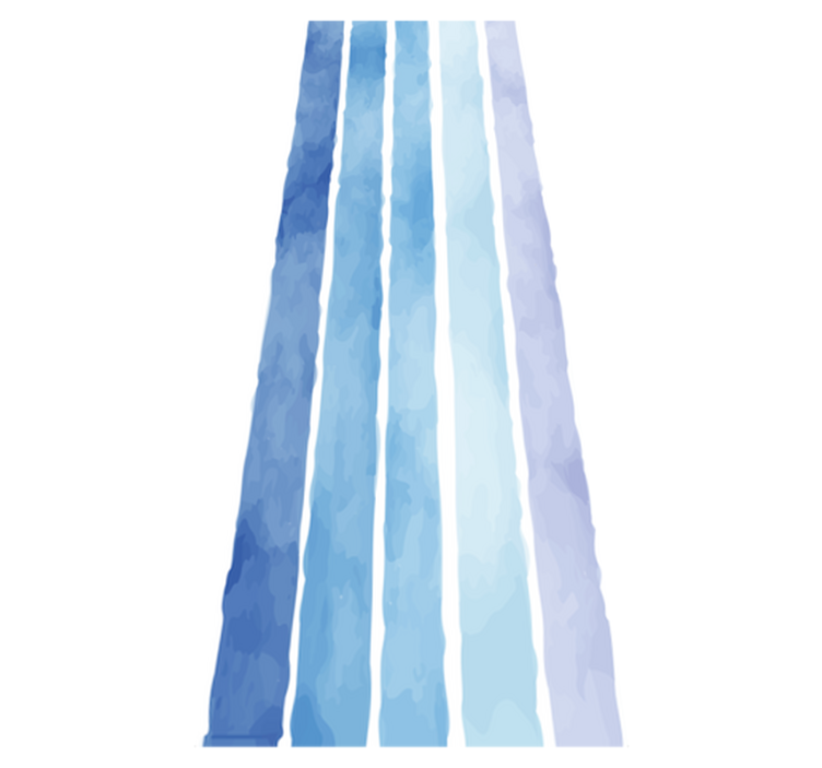 Vinyl teppich bad mit blauem aquarelllinienmuster - TenStickers