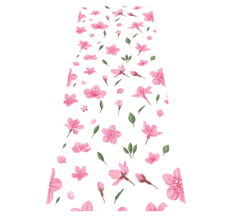 Vinyl teppich bad aquarell pastellrosa blüten - TenStickers