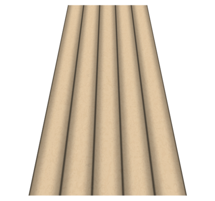 Vinyl teppich bad braunes röhren-muster minimalistisch - TenStickers