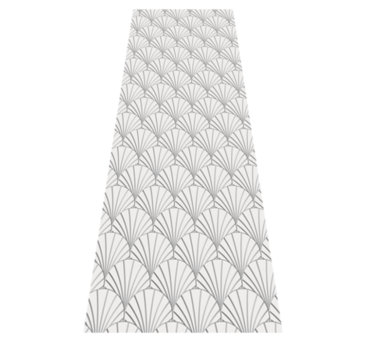 Vinyl teppich bad mit art deco muschel-muster - TenStickers