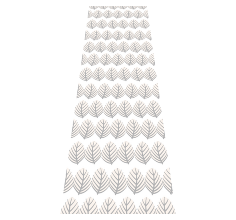 Vinyl teppich bad mit grauem blättermuster - TenStickers