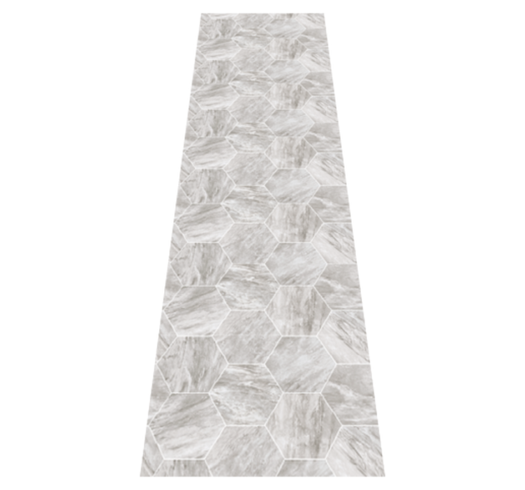 Vinyl teppich bad mit goldmarmoriertem hexagonalen muster - TenStickers