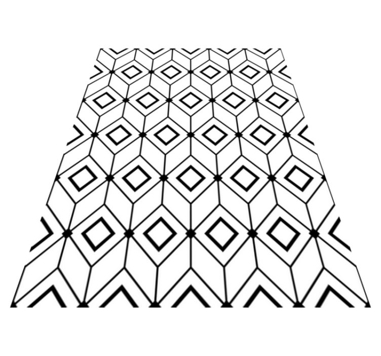 Vinyl teppich geometrisch mit modernen diamantelementen - TenStickers