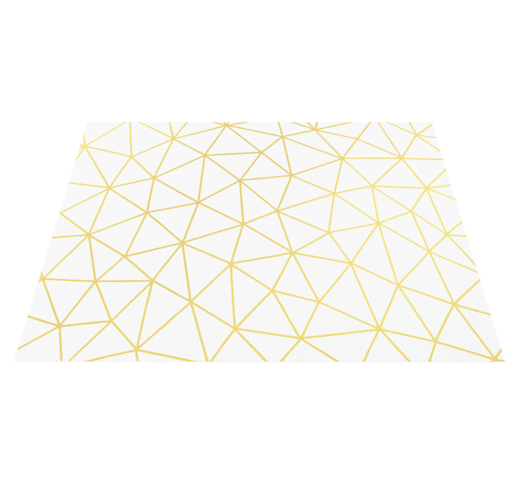 Vinyl teppich geometrisch golden prisma mosaik - TenStickers