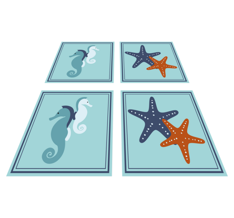 Vinyl teppich bad im maritimen stil - TenStickers