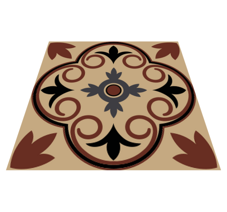 Vinyl teppich bad mit hydraulischem vintage-zementmuster - TenStickers