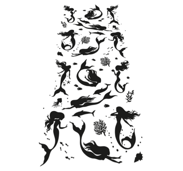 Vinyl teppich bad mit meerjungfrauen-motiv - TenStickers