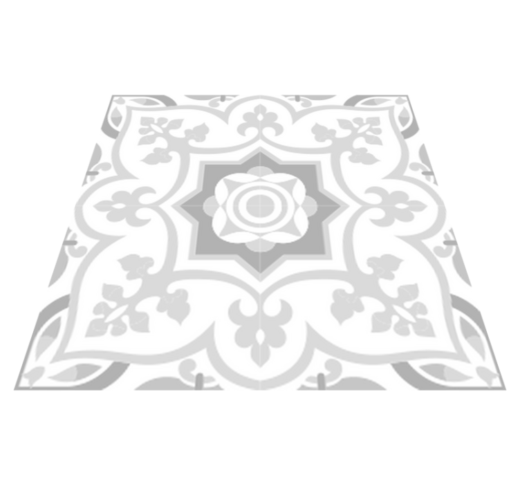 Vinyl teppich bad in grauen marokkanischen fliesen - TenStickers