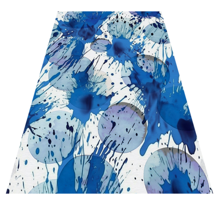 Vinyl teppich bad blaue tinten kreise - TenStickers