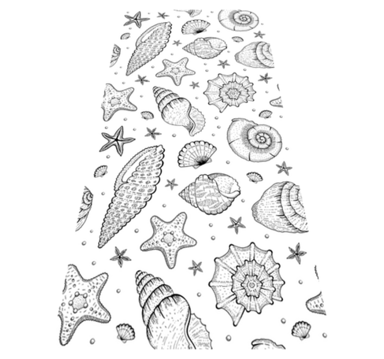 Vinyl teppich bad meeresleben und muscheln dusche - TenStickers