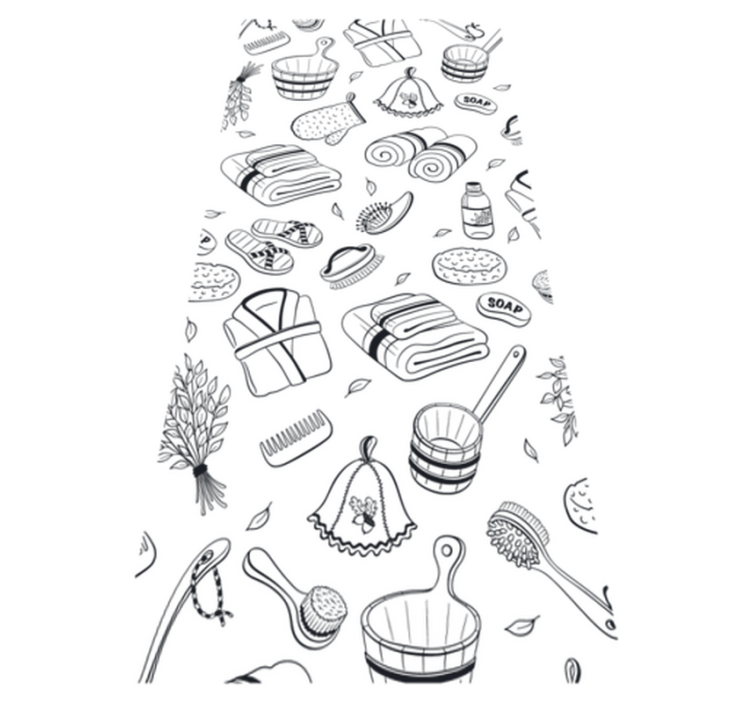 Vinyl teppich bad badezimmerartikel - TenStickers