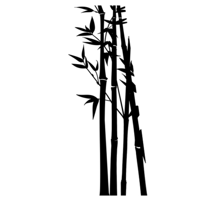 Vinyl teppich bad mit bambus duschabtrennung aufkleber - TenStickers