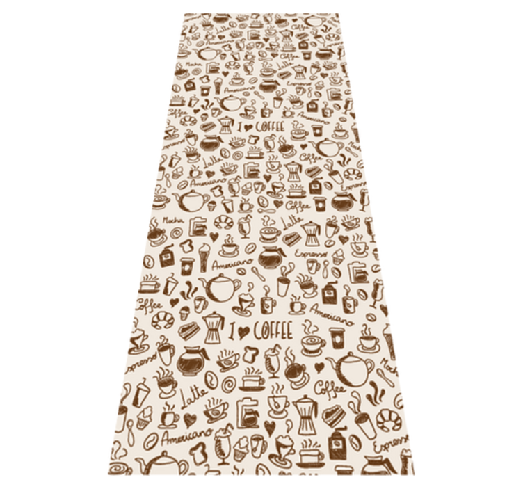 Vinyl teppich küche mit kaffeemotiv für türen - TenStickers