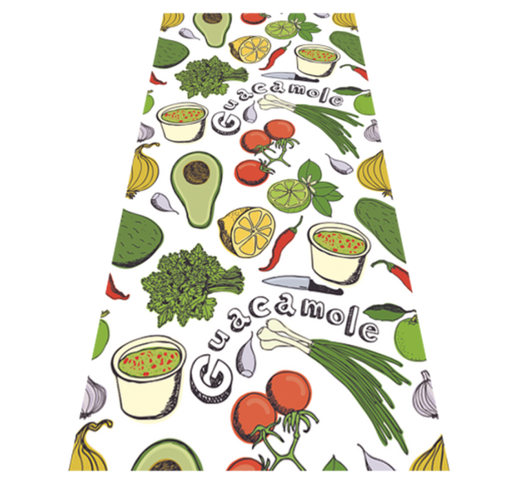 Vinyl teppich küche mit mexikanischen obstmotiven - TenStickers