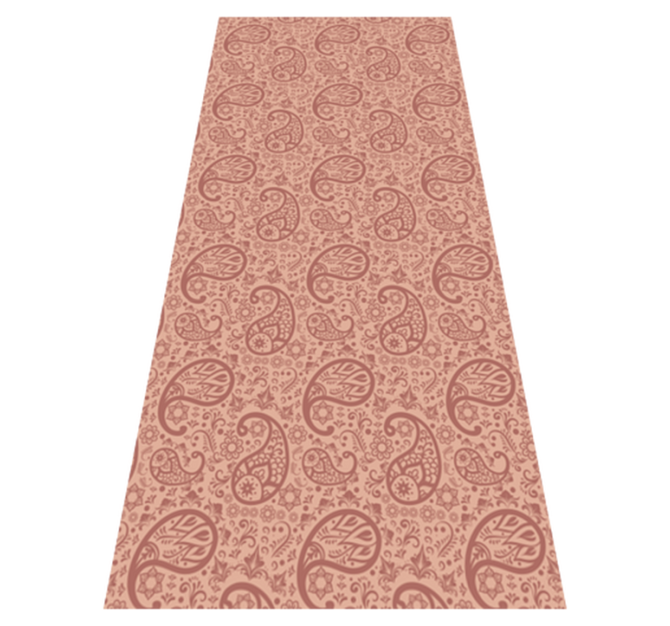 Vinyl teppich küche mit paisley muster kühlschrank - TenStickers