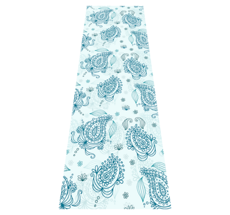 Vinyl teppich küche floral paisley kühlschrank - TenStickers