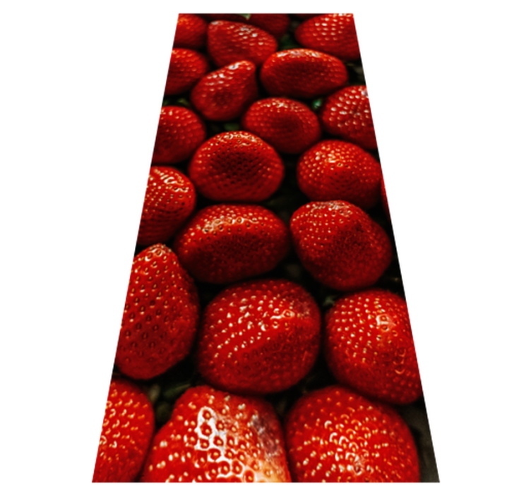 Vinyl teppich küche erdbeeren - TenStickers