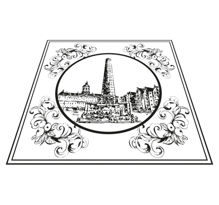 Vinyl teppich küche amsterdam damplatz - TenStickers