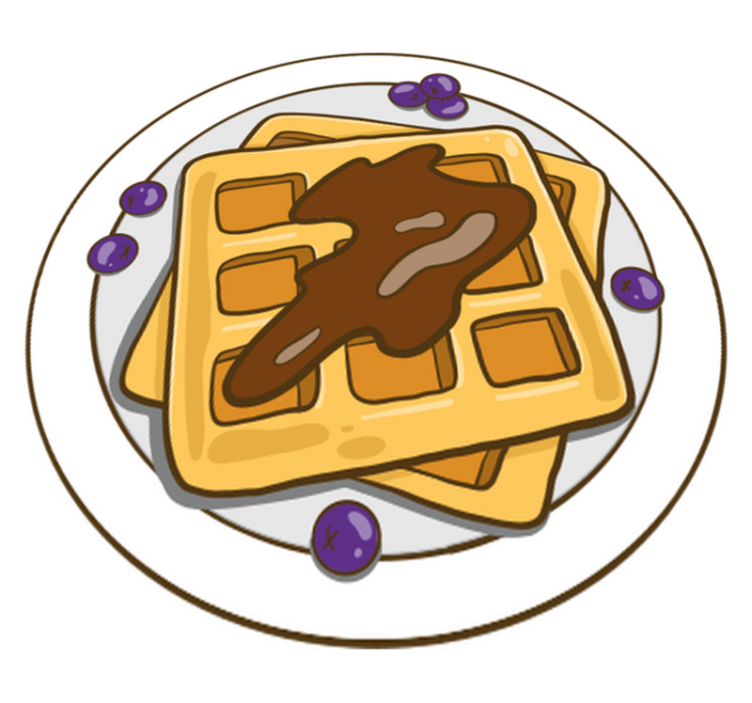Vinyl teppich küche mit belgischen waffel aufklebern 1 - TenStickers