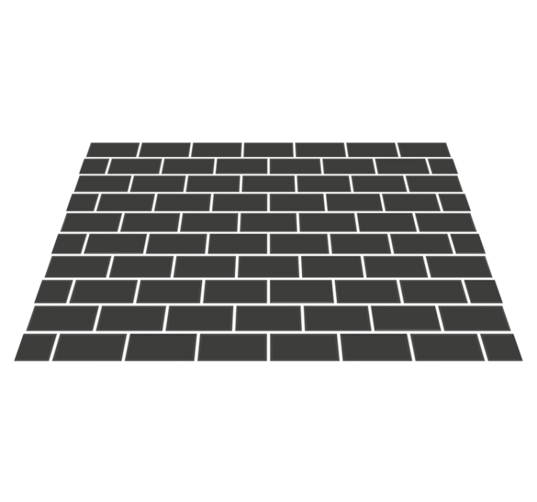 Vinyl teppich küche dunkles ziegelmuster aufkleber - TenStickers