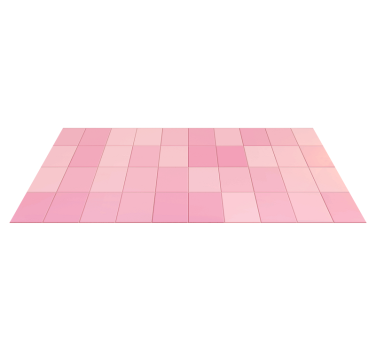 Vinyl teppich küche in rosa quadratischen fliesen - TenStickers