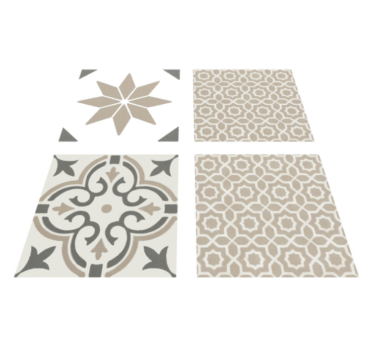 Vinyl teppich küche sandstein marokkanisches mosaik - TenStickers