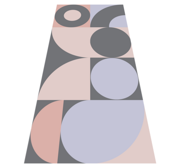 Vinyl teppich küche mit geometrischem kreismuster - TenStickers