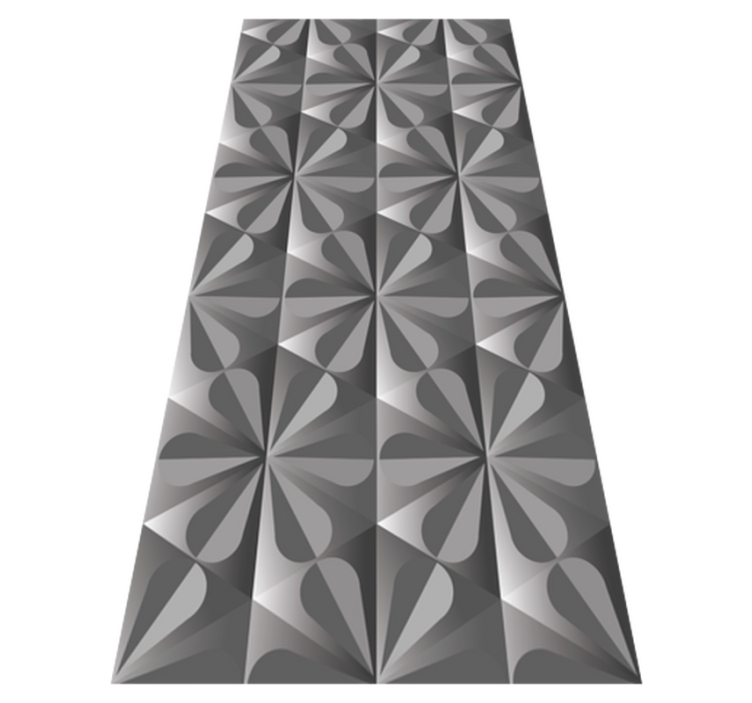 Vinyl teppich küche mit vintage geometrischem blumenmuster - TenStickers