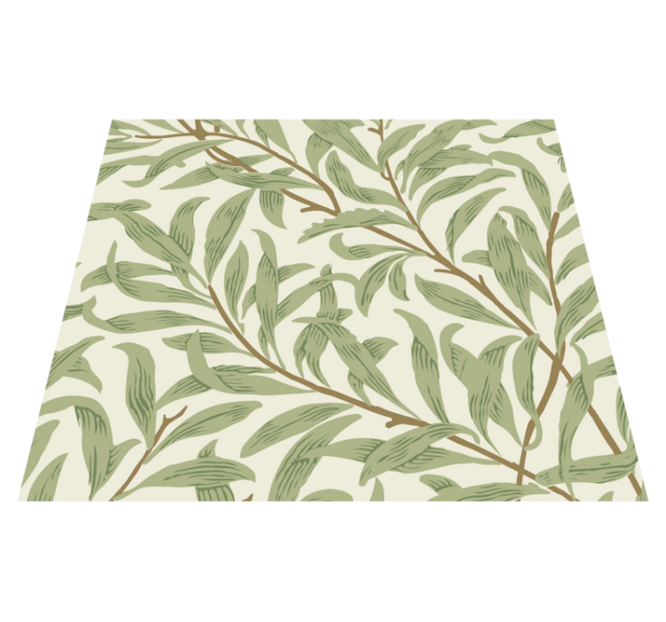 Vinyl teppich küche mit botanischen pflanzen - TenStickers