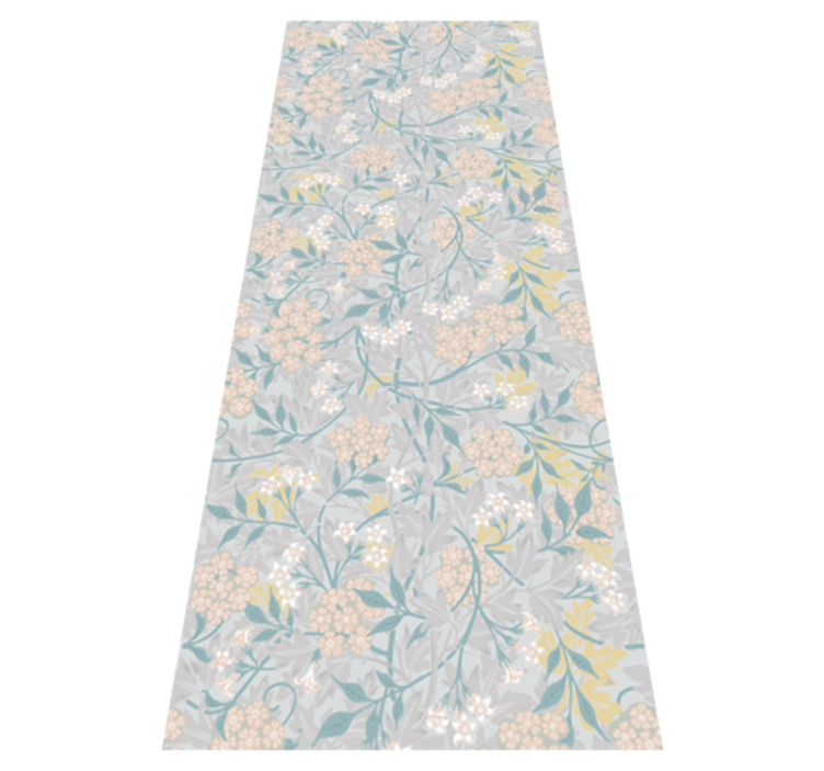 Vinyl teppich schlafzimmer elegantes blumenmuster der 80er - TenStickers