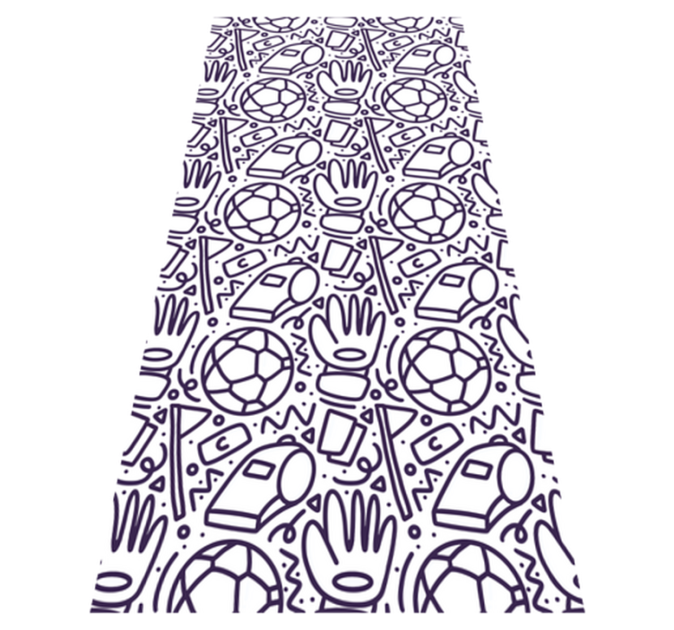 Vinyl teppich schlafzimmer sport kritzel design - TenStickers