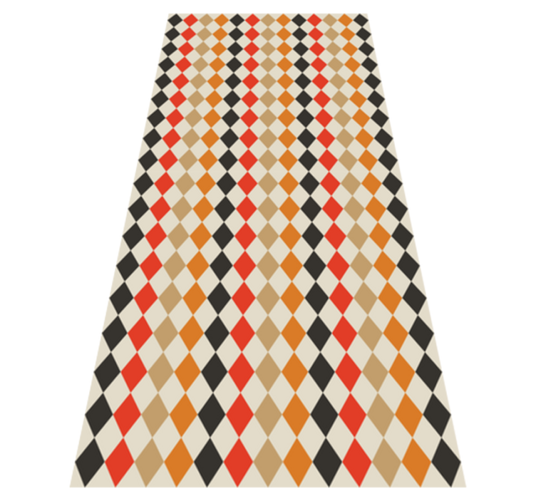Vinyl teppich schlafzimmer retro 80er muster mit diamanten - TenStickers