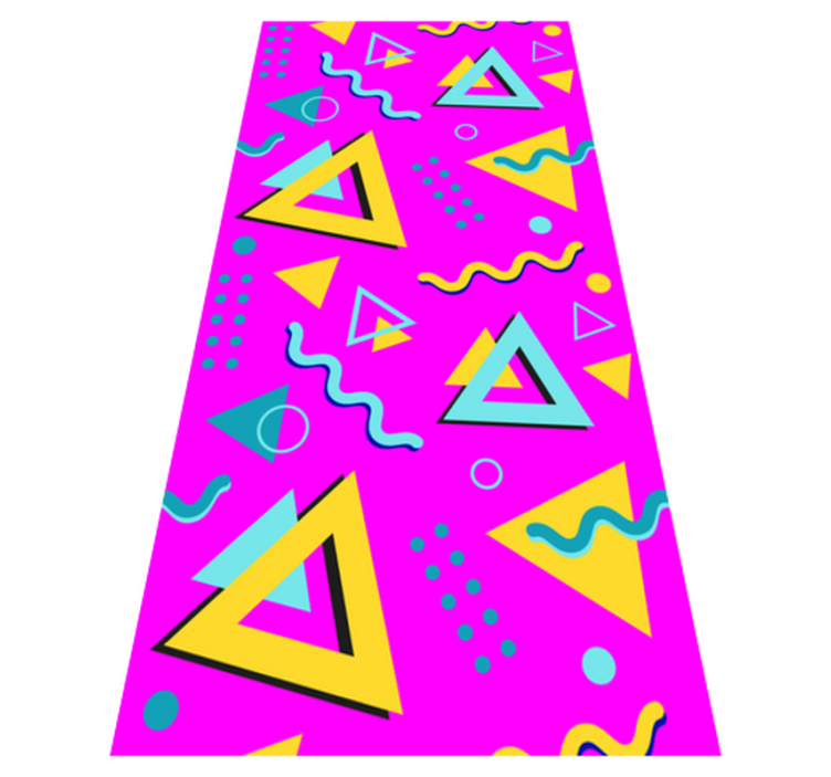 Vinyl teppich schlafzimmer memphis retro 80 geometrisch - TenStickers