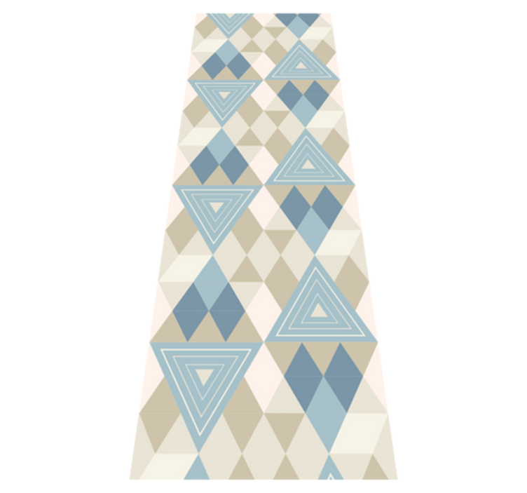 Vinyl teppich schlafzimmer geometrisches blaues muster - TenStickers