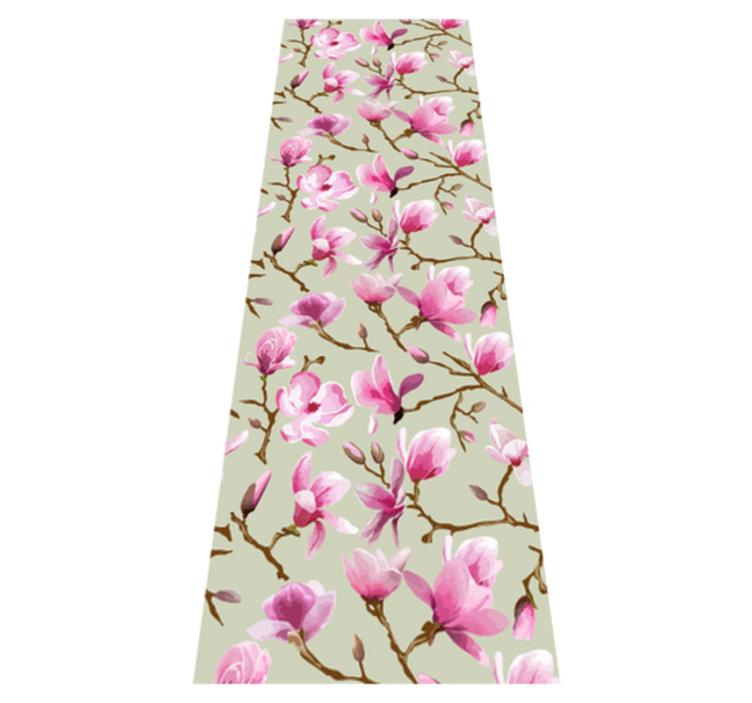 Vinyl teppich schlafzimmer schöne lila magnolienbaum - TenStickers