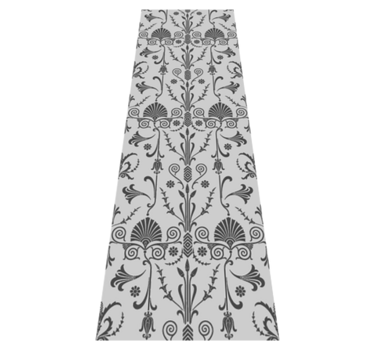 Vinyl teppich schlafzimmer grau florales muster - TenStickers