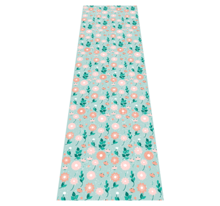 Vinyl teppich schlafzimmer blaue blumen shabby chic - TenStickers