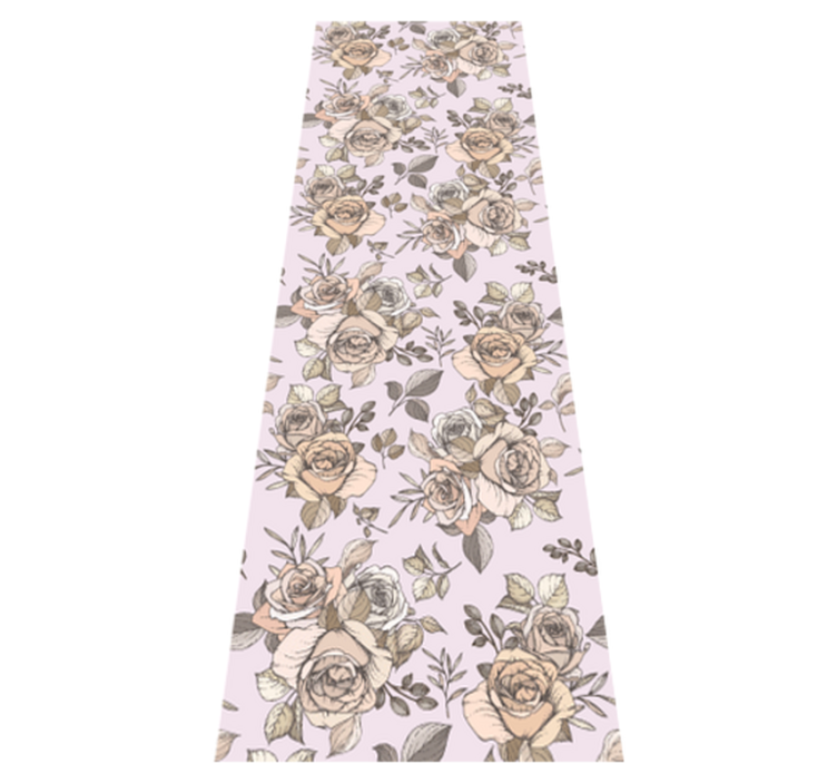 Vinyl teppich schlafzimmer im shabby chic rosendesign - TenStickers