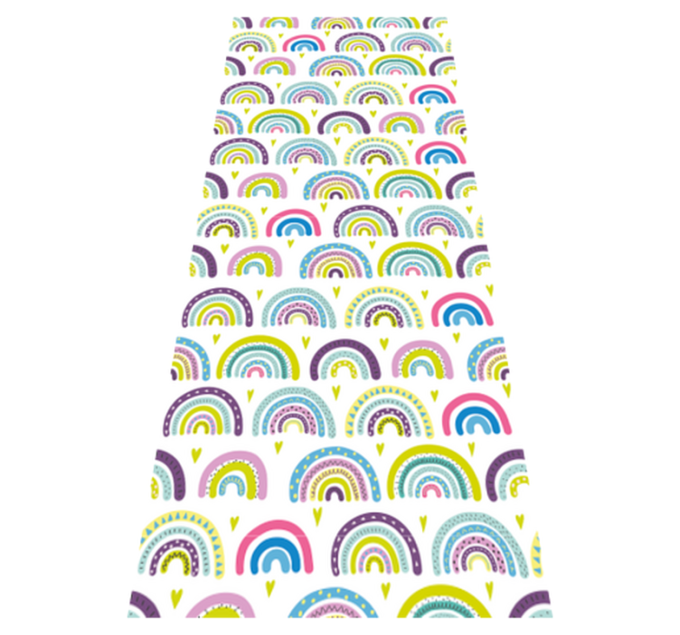 Vinyl teppich schlafzimmer mit buntem regenbogenmuster - TenStickers
