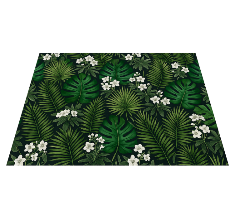 Vinyl teppich schlafzimmer grüne exotische natur - TenStickers