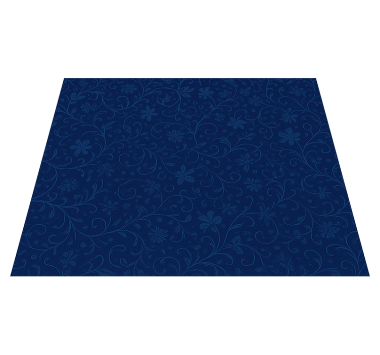 Vinyl teppich schlafzimmer mit blauen blumenmuster - TenStickers