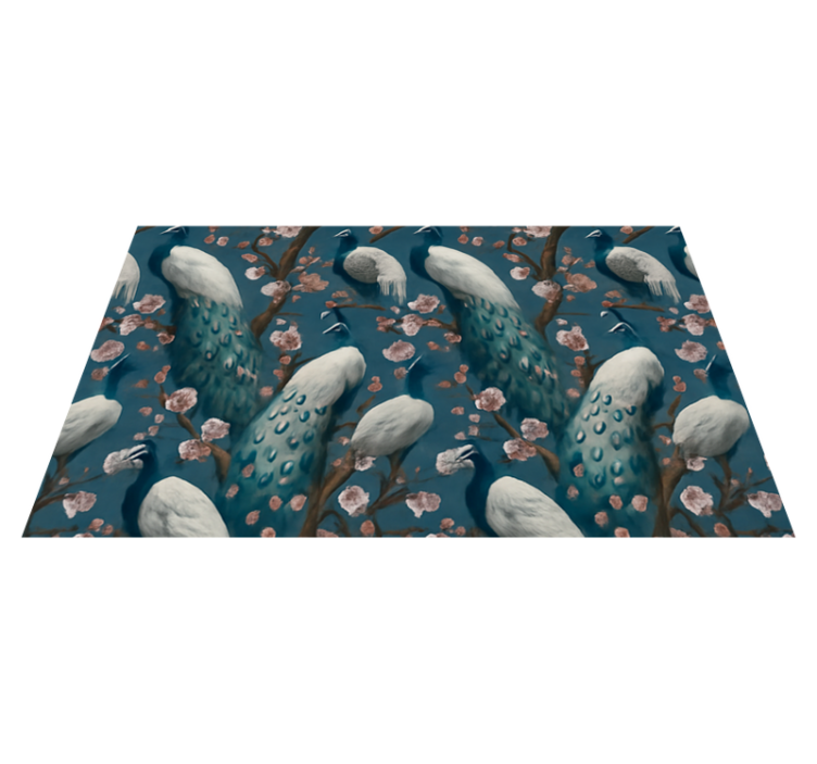Vinyl teppich schlafzimmer elegante schöne pfauen - TenStickers