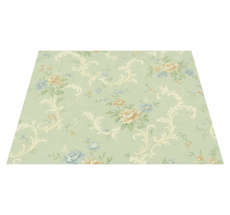 Vinyl teppich schlafzimmer im alten vintage blumenmuster - TenStickers